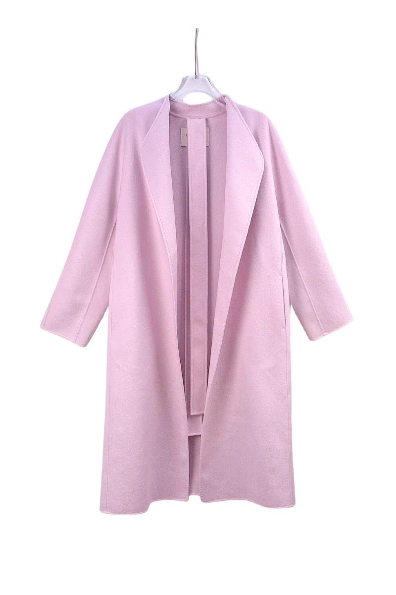 Max Simple 
Cashmere Long Coat-Lilac