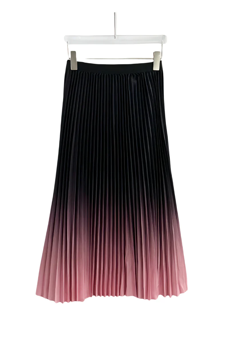 Max Simple Color-Melting Pleated Skirt Pink