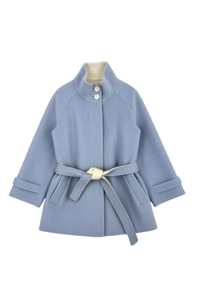 Max Simple Comfy Wool Jacket_Mist Blue