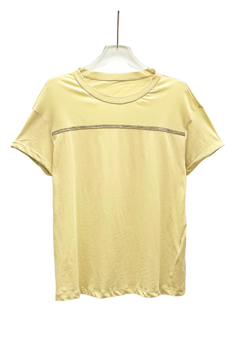 Max Simple Cotton Jersey T-shirt Yellow