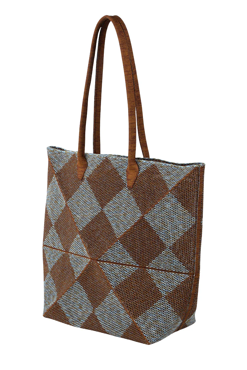 Max Simple Foldable Knit Bag Khaki - Image 2