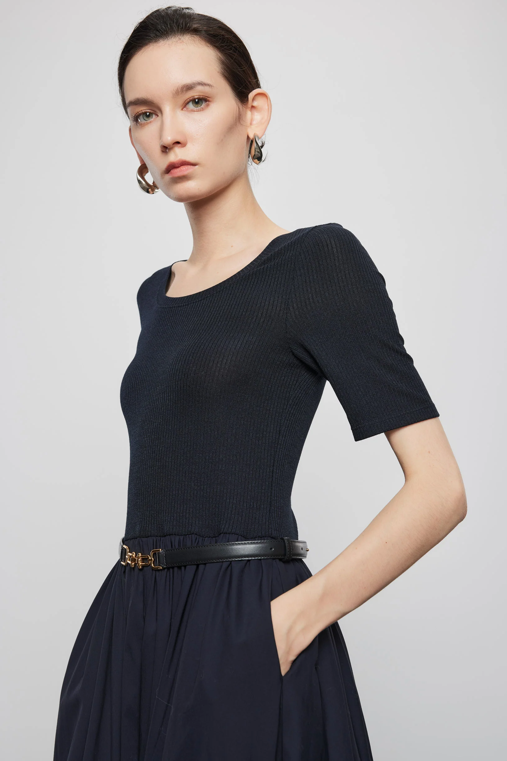 Max Simple Horsebit Belt Black - Image 2