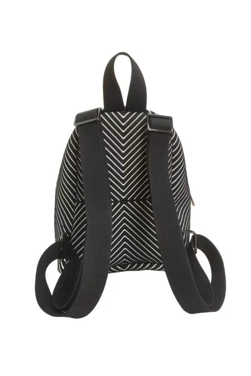 Max Simple Iconic Backpack Black And White - Image 3