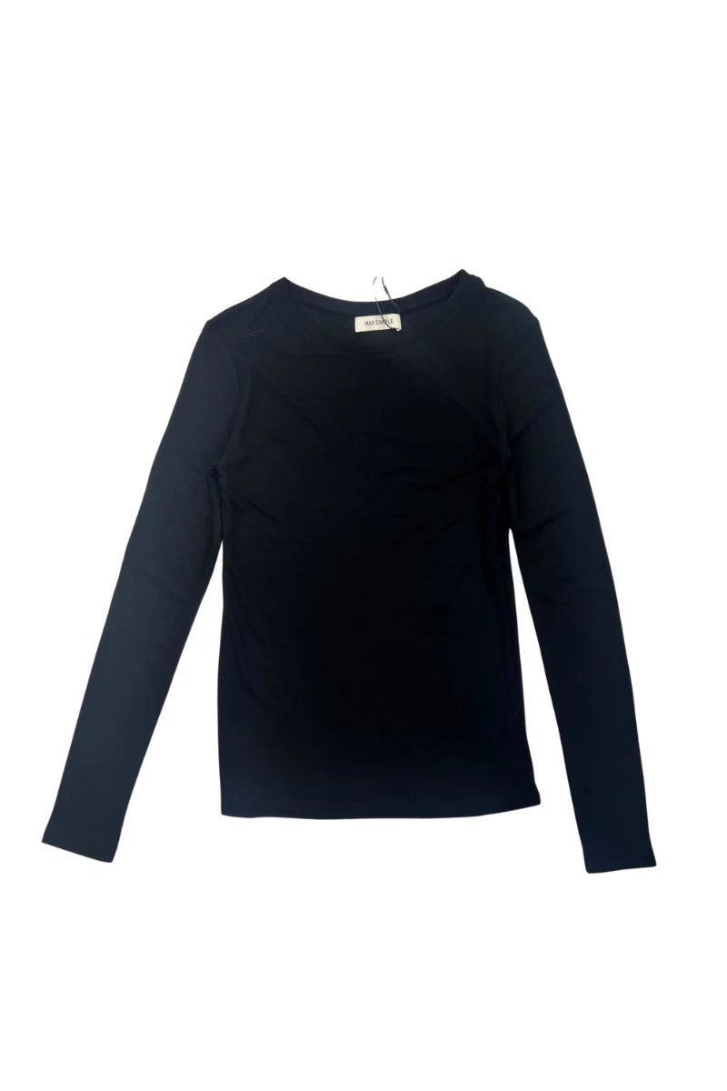 Max Simple Lyocell Wool Top_Ink
