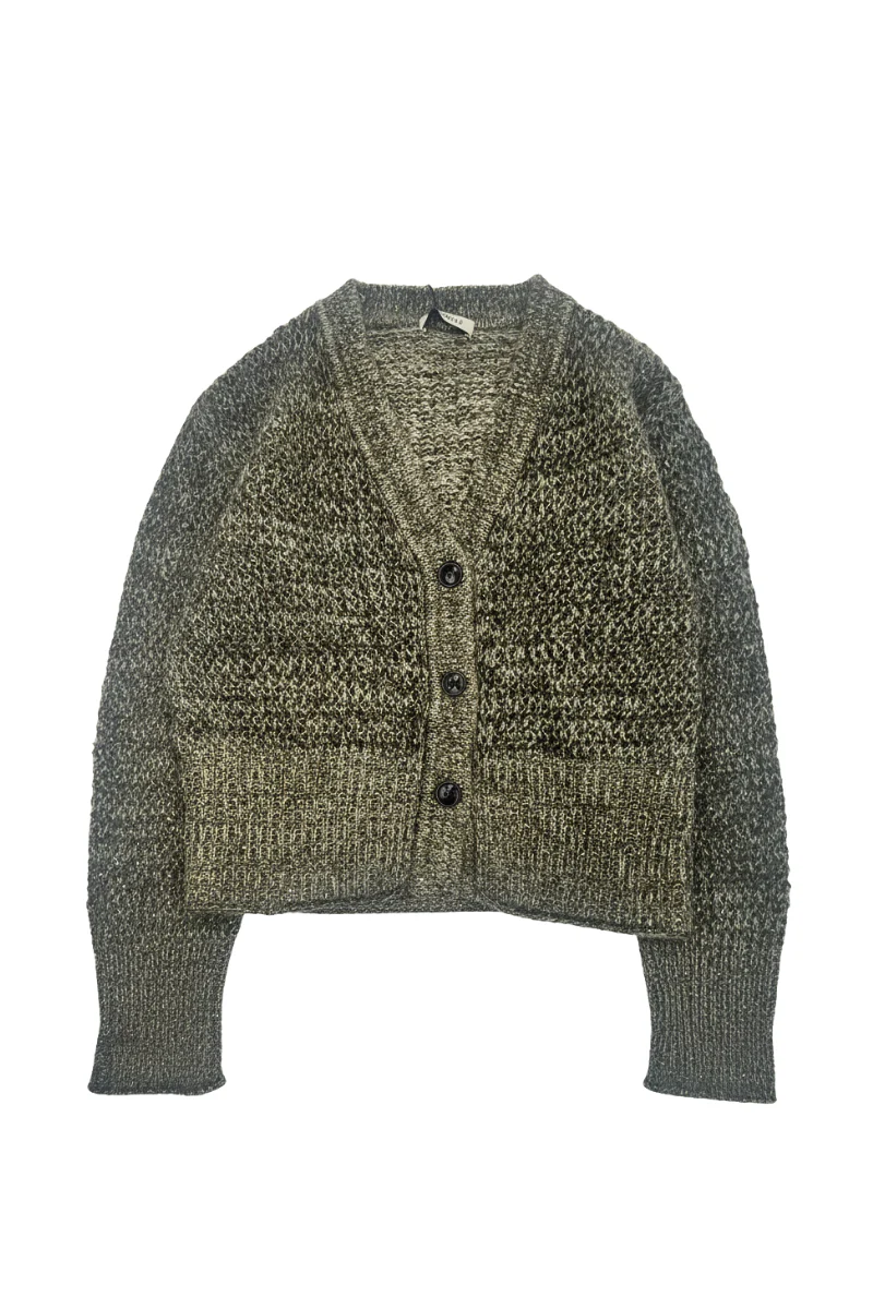 Max Simple Mesh Lurex Cardigan - Green