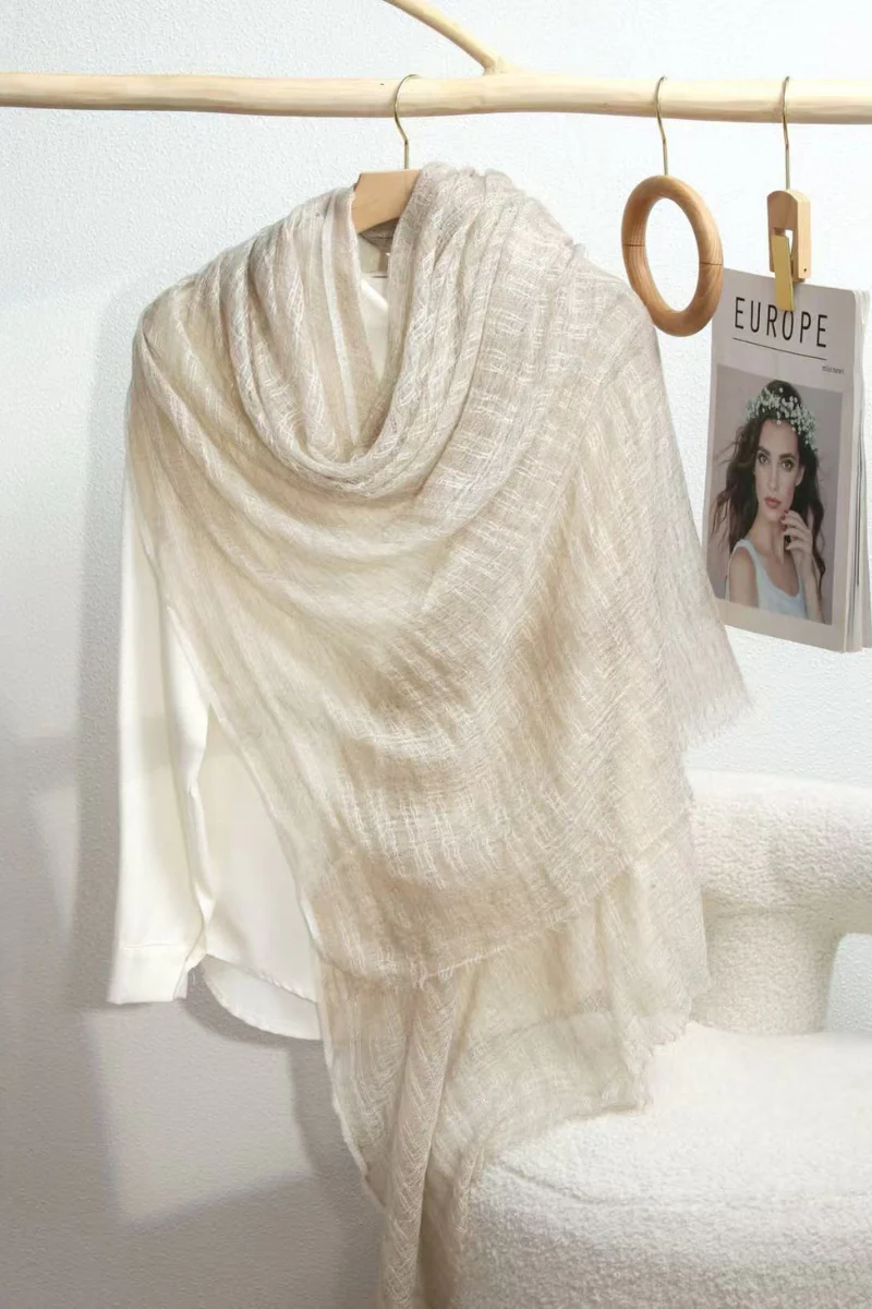 Max Simple Moonlight Cashmere Wrap Almond - Image 2