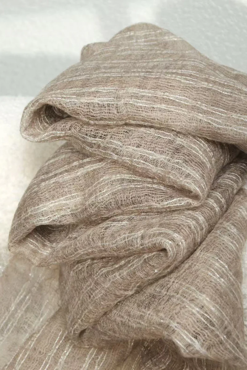 Max Simple Moonlight Cashmere Wrap Natural Purple - Image 3