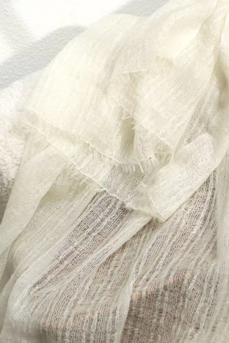 Max Simple Moonlight Cashmere Wrap White - Image 3