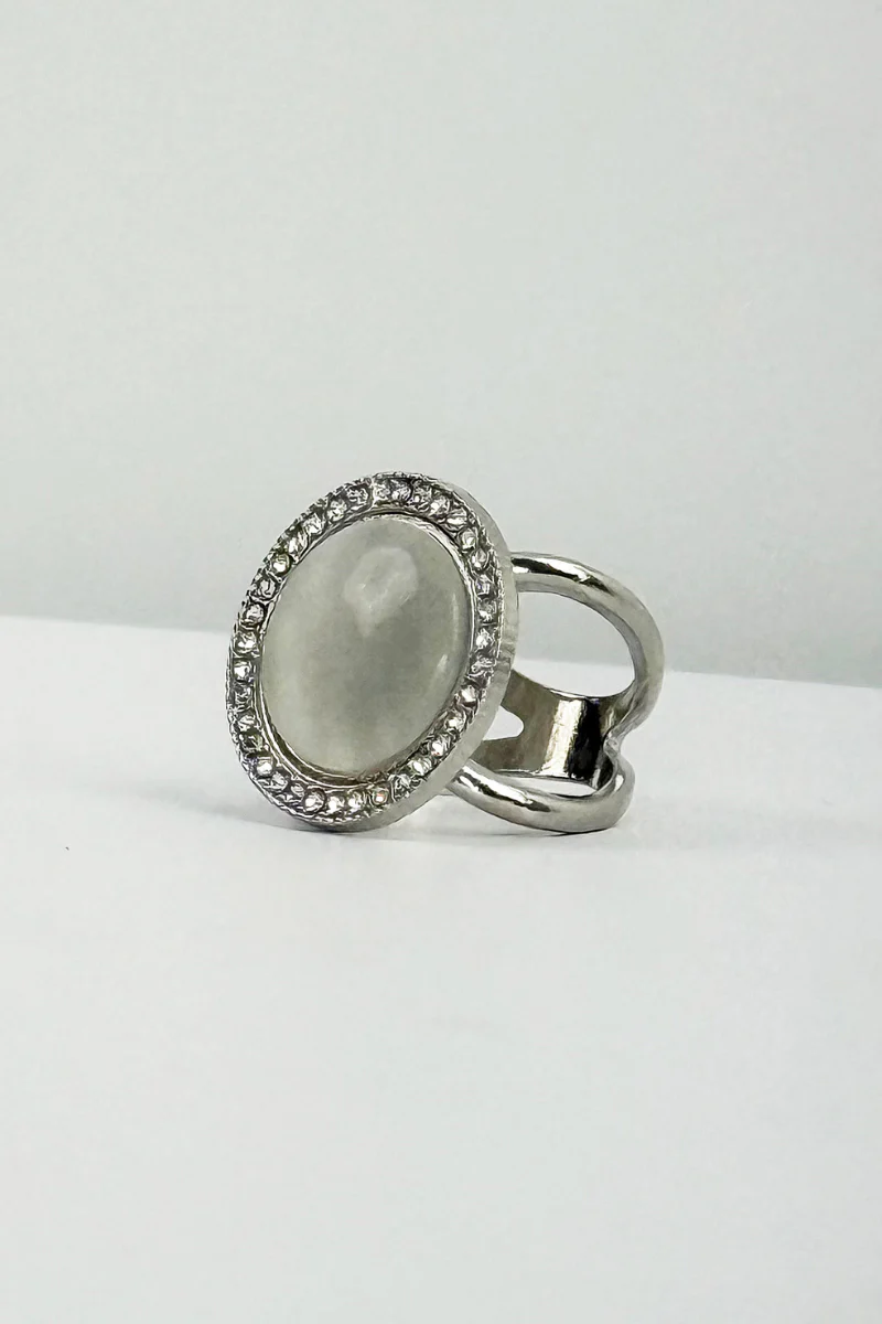 Max Simple Rhinestone Scarf Ring Crystal