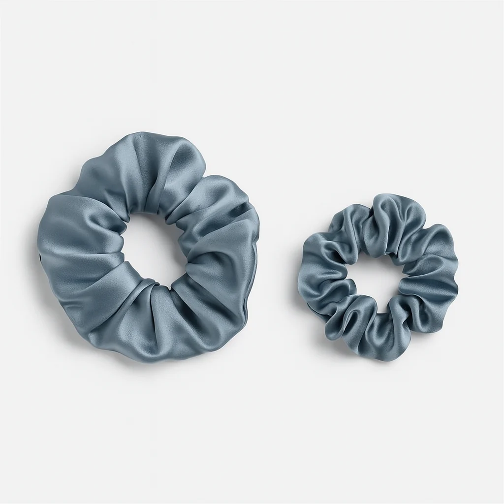 Max Simple Silk Classic Scrunchie β Slate Blue