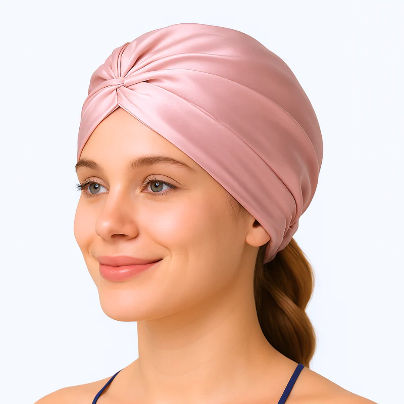 Max Simple Silk Knot Turban - Rose Pink