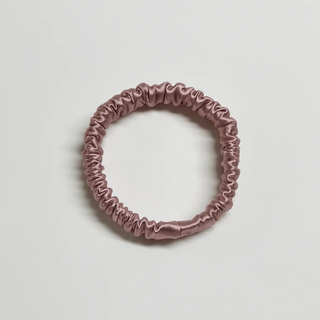 Max Simple Silk Thin Scrunchie – Rose Pink