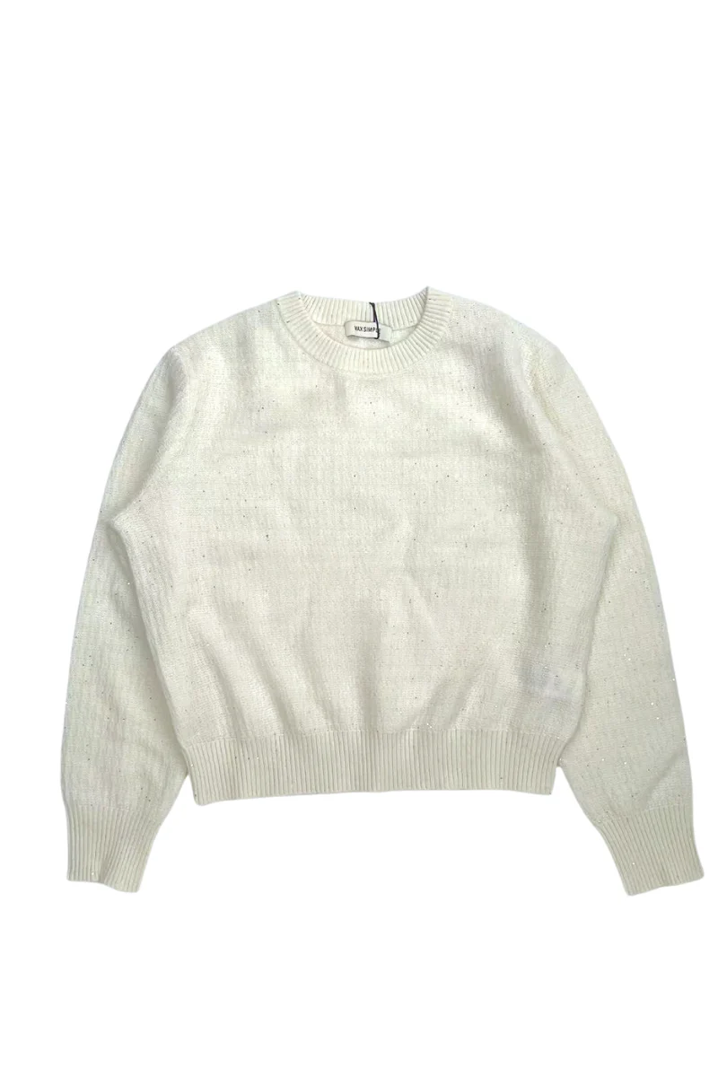 Max Simple Slouchy Cashmere Sweater_White