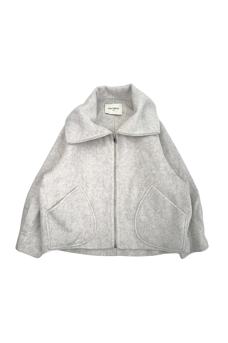 Max Simple Sporty Wool Jacket_Light Grey