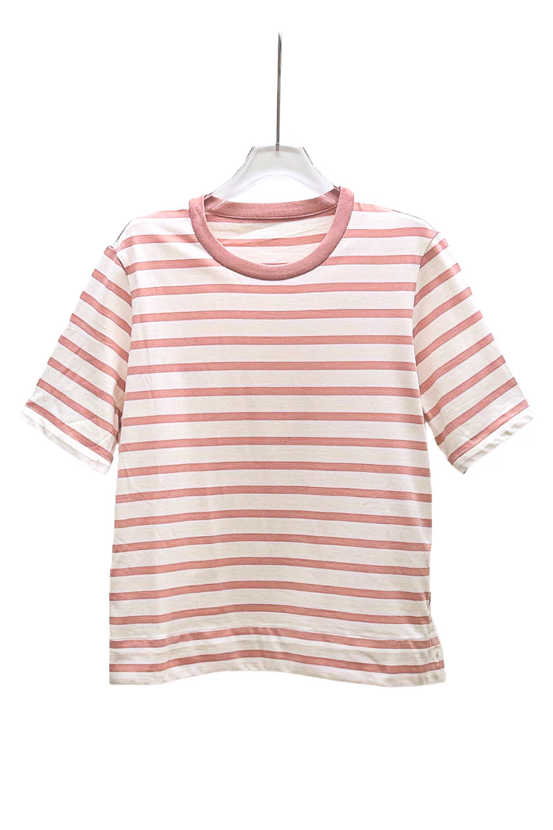 Max Simple Striped Cotton Tee Red