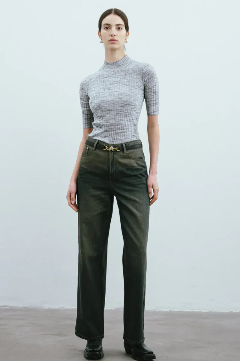 Max Simple Vintage Wash Denim Jeans Blue