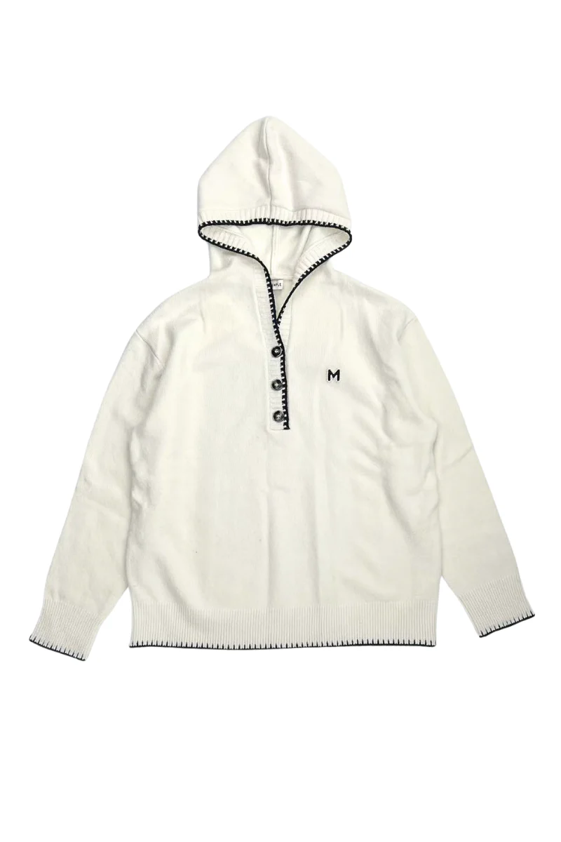 Max Simple Wool logo Hoody_White