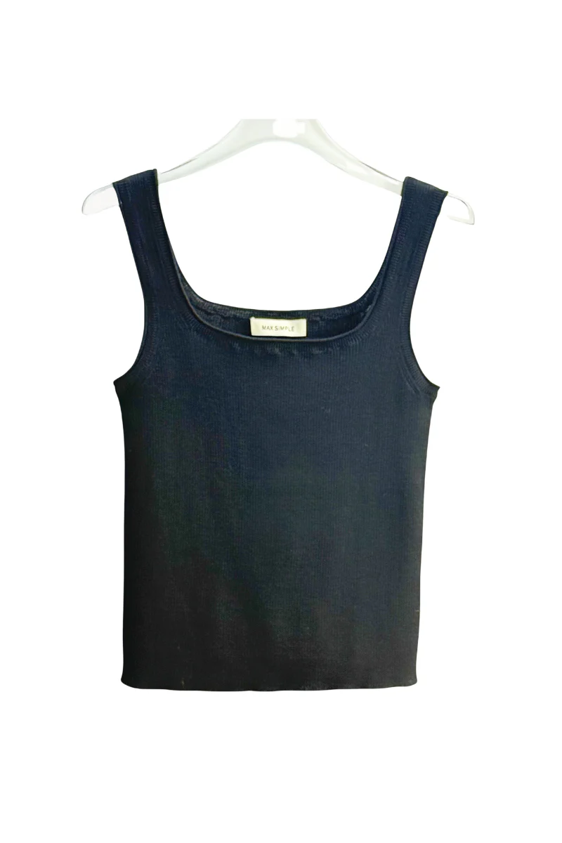 Max Simple Wool Tank Black