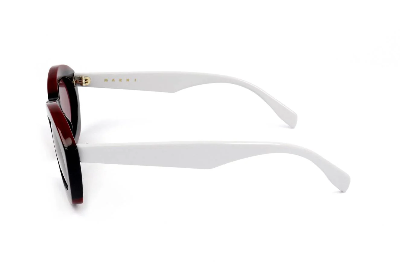 Marni ME647S 423 55 Sunglasses Red/White - Image 3