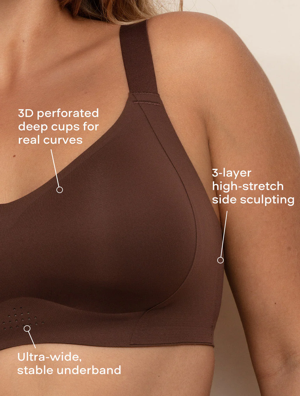 Nano Soft Full Coverage Wireless Bra for Large Breasts - Image 11