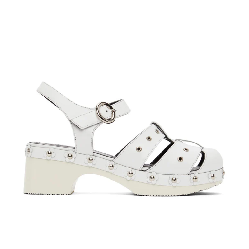 Womens | Nicole SaldaƱa Cici Flower Heel Sandal White