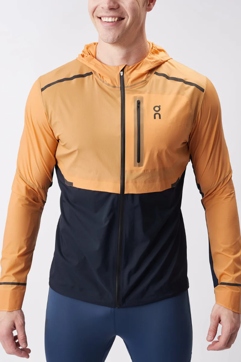 On Cloud Men's Weather Jacket Mango And Navy