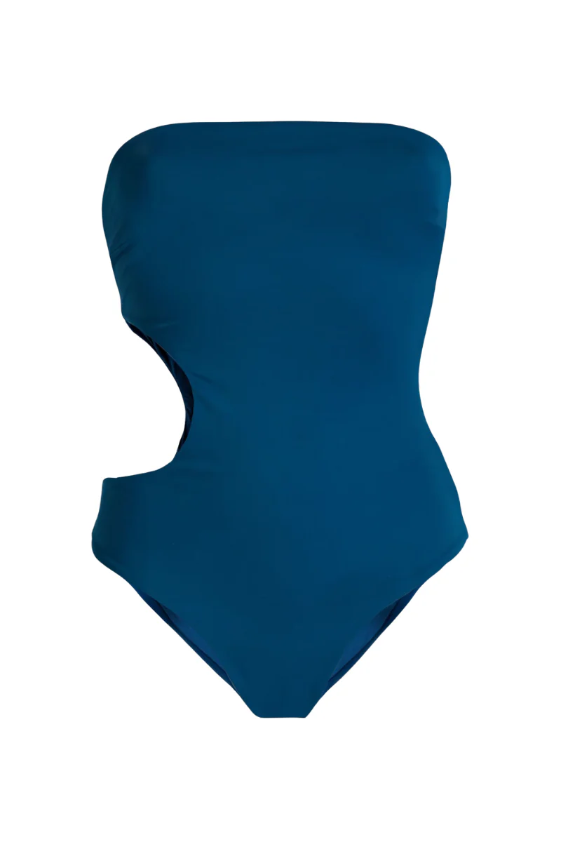 Onia Lele Cutout Bandeau Swimsuit In Royal Blue