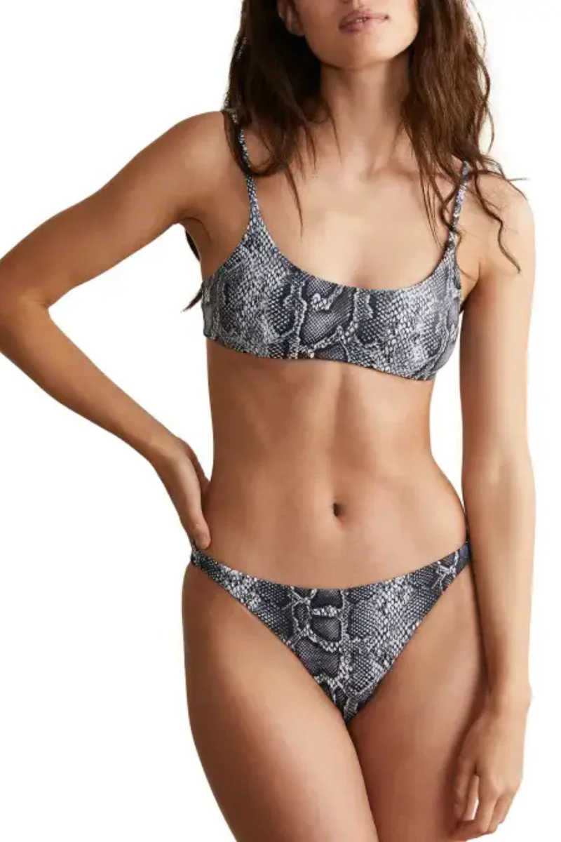 Onia Sarita Top Foil Snake In Grey - Image 2