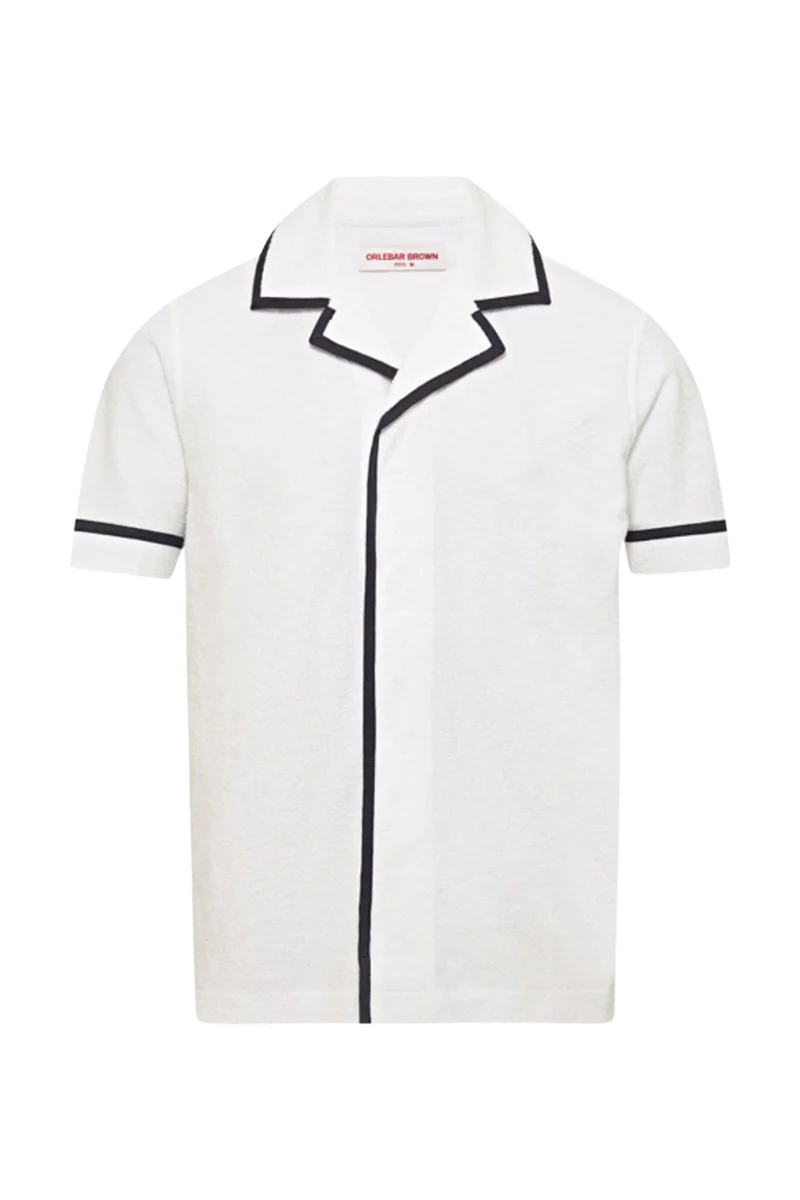 Orlebar Brown GRIFFITH CONTRAST TRIM-278335-WHITE/MIDNIGHT NAVY
