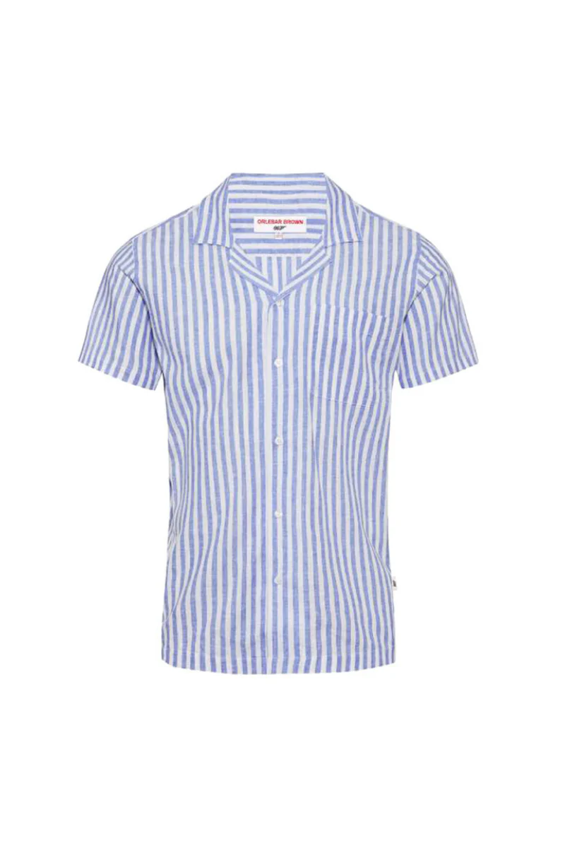 Orlebar Brown Hibbert Classic Stripe-276100-Ice Blue/White