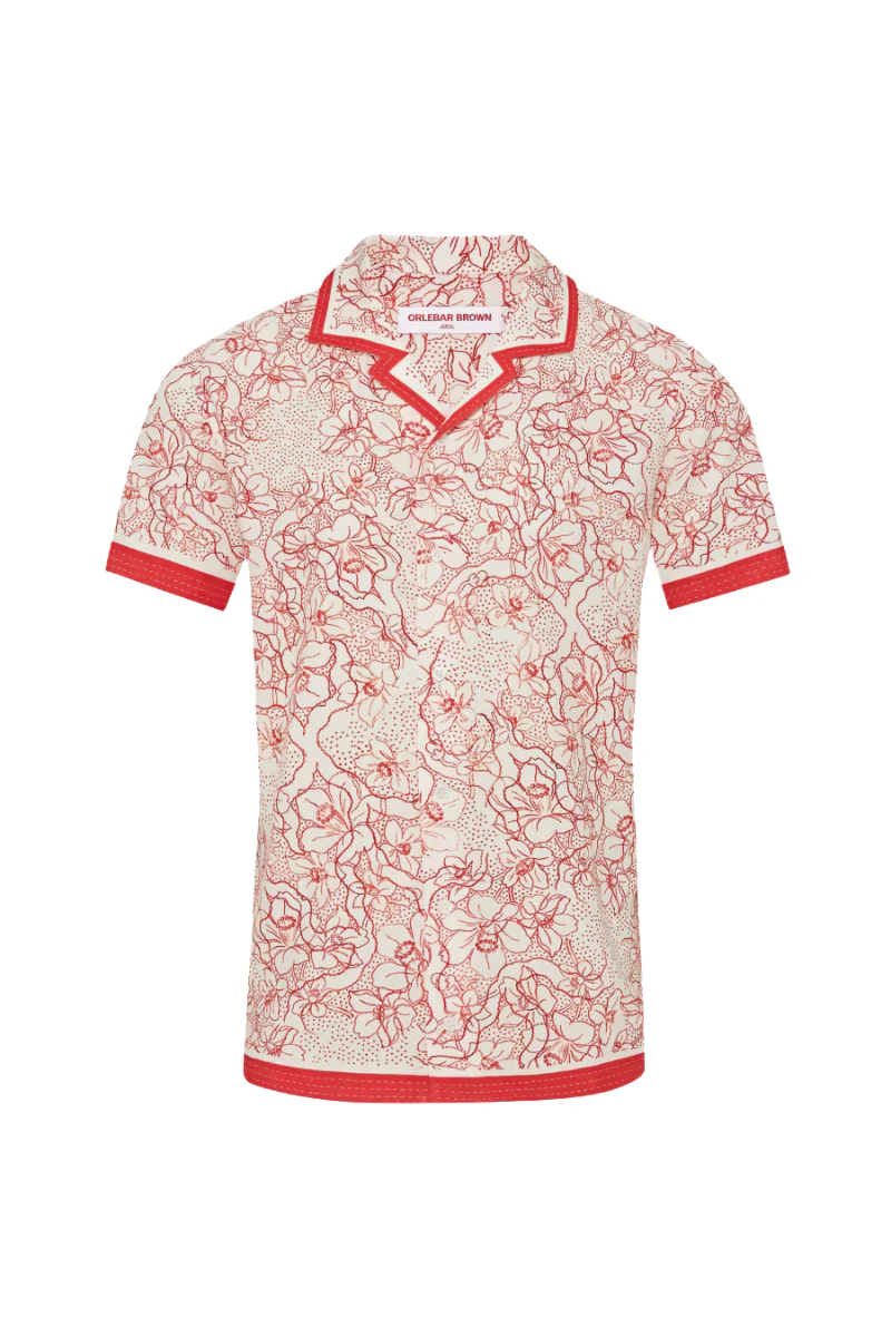 Orlebar Brown HIBBERT FLORAL NOUVEAU-279300-SUMMER RED/WHITE SAND