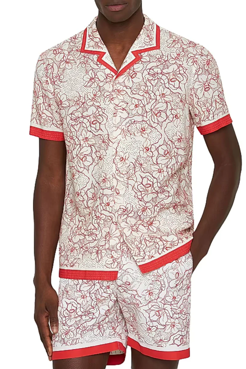Orlebar Brown HIBBERT FLORAL NOUVEAU-279300-SUMMER RED/WHITE SAND - Image 2
