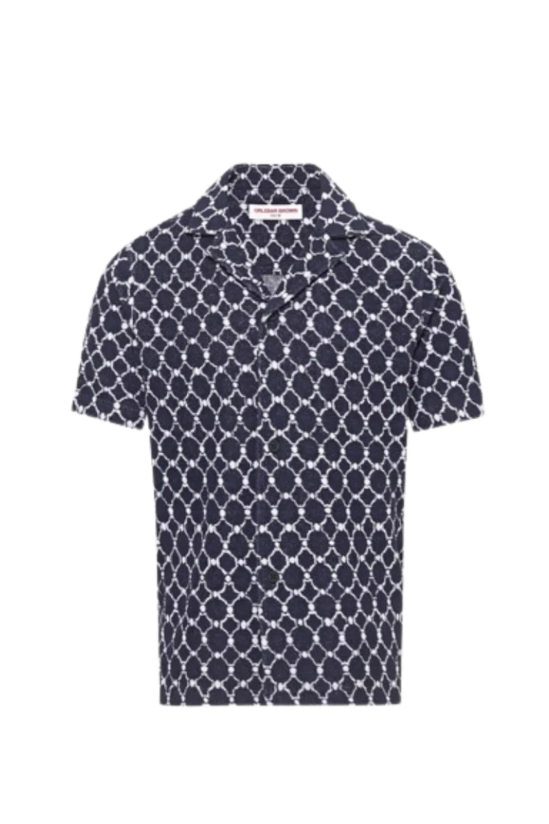 Orlebar Brown HOWELL GEO TILE-278348-MIDNIGHT NAVY