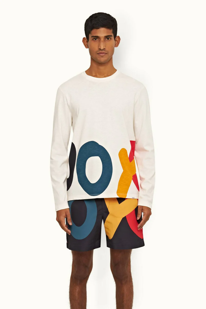 Orlebar Brown OB CLASSIC TEE LS O.BUOY-277838-WHITE SAND - Image 2