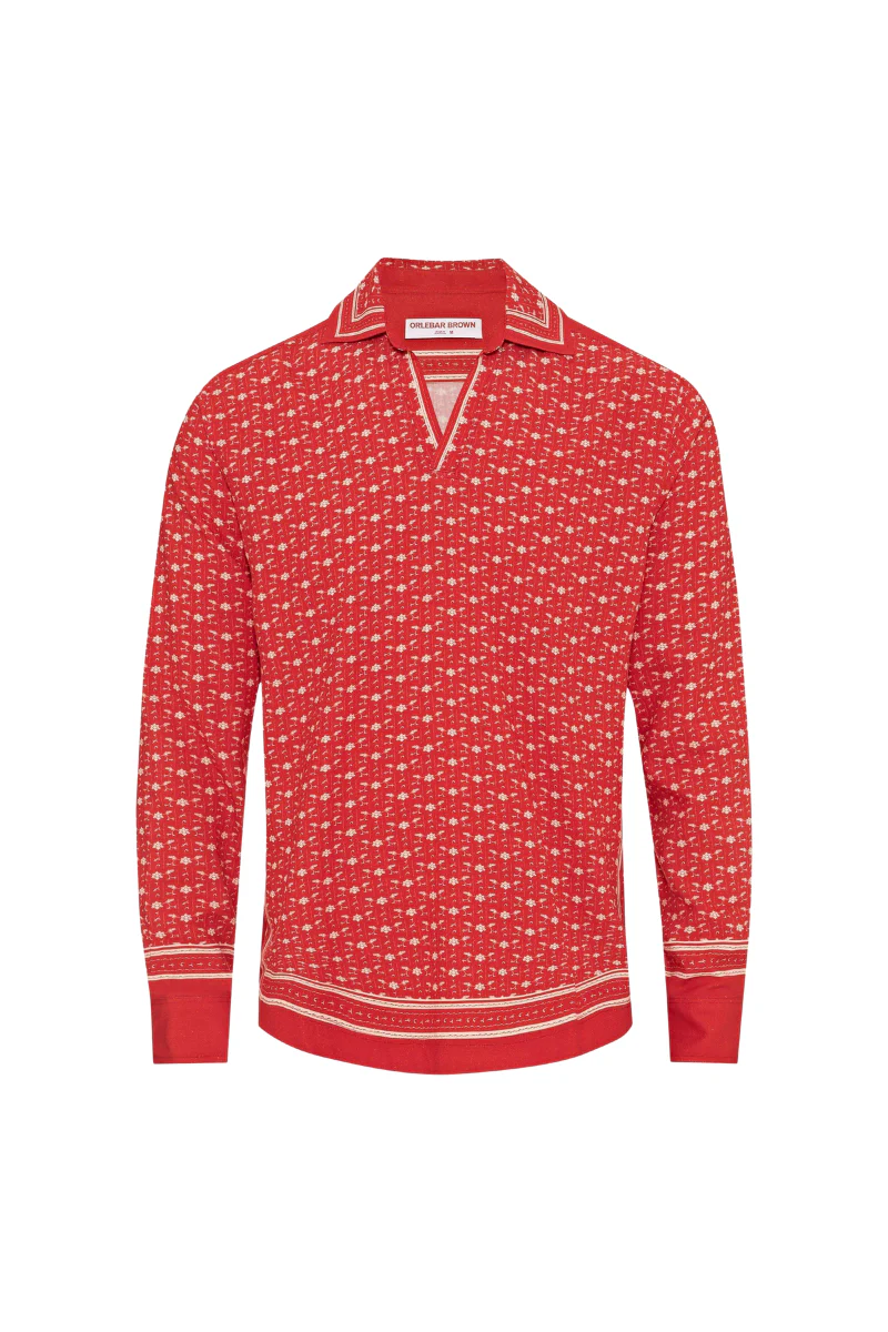 Orlebar Brown RIDLEY BANDANA-277245-VERMILLION/SEA MIST