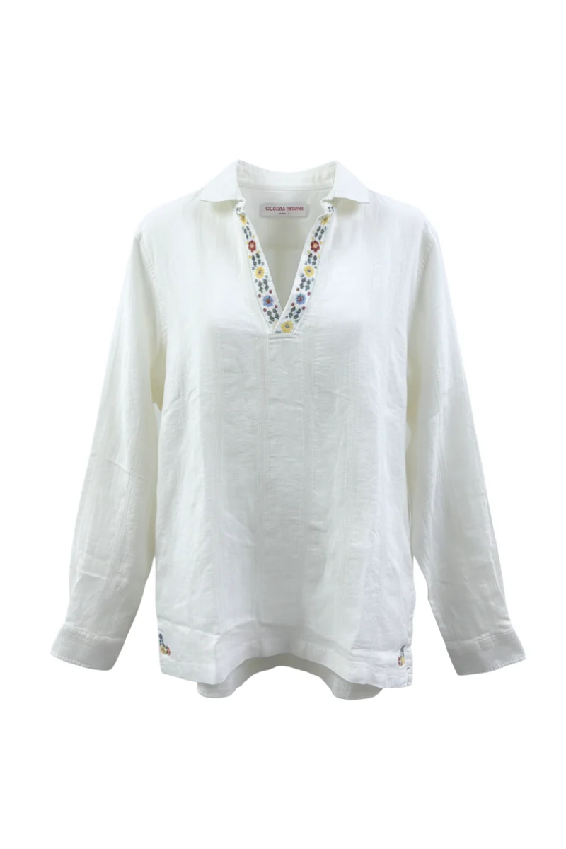 Orlebar Brown Ridley Fleur Embroidery-279651-White Sand