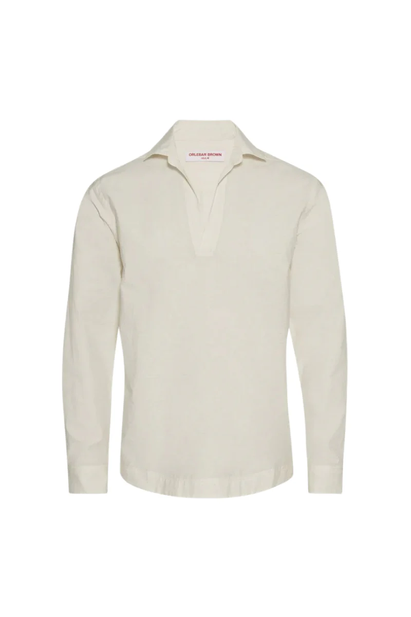 Orlebar Brown RIDLEY RESORT COLLAR-276129-WHITE SAND