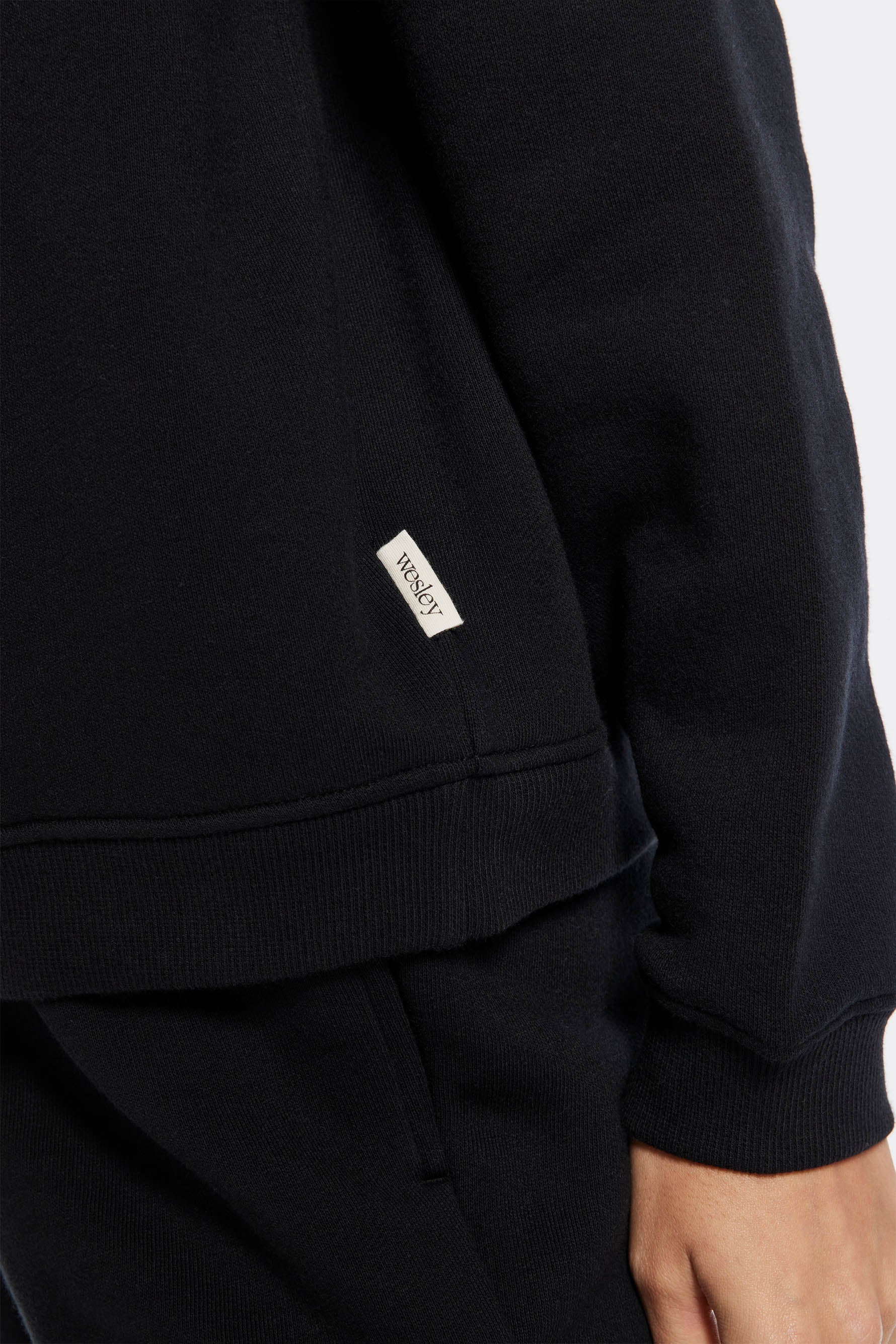 BANDIER Park Weekend Fleece Crewneck Sweatshirt - Black BW202191 - Image 3