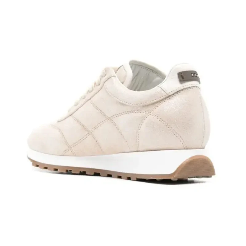 Peserico Logo-Appliqué Lamé Leather Sneakers - Image 3