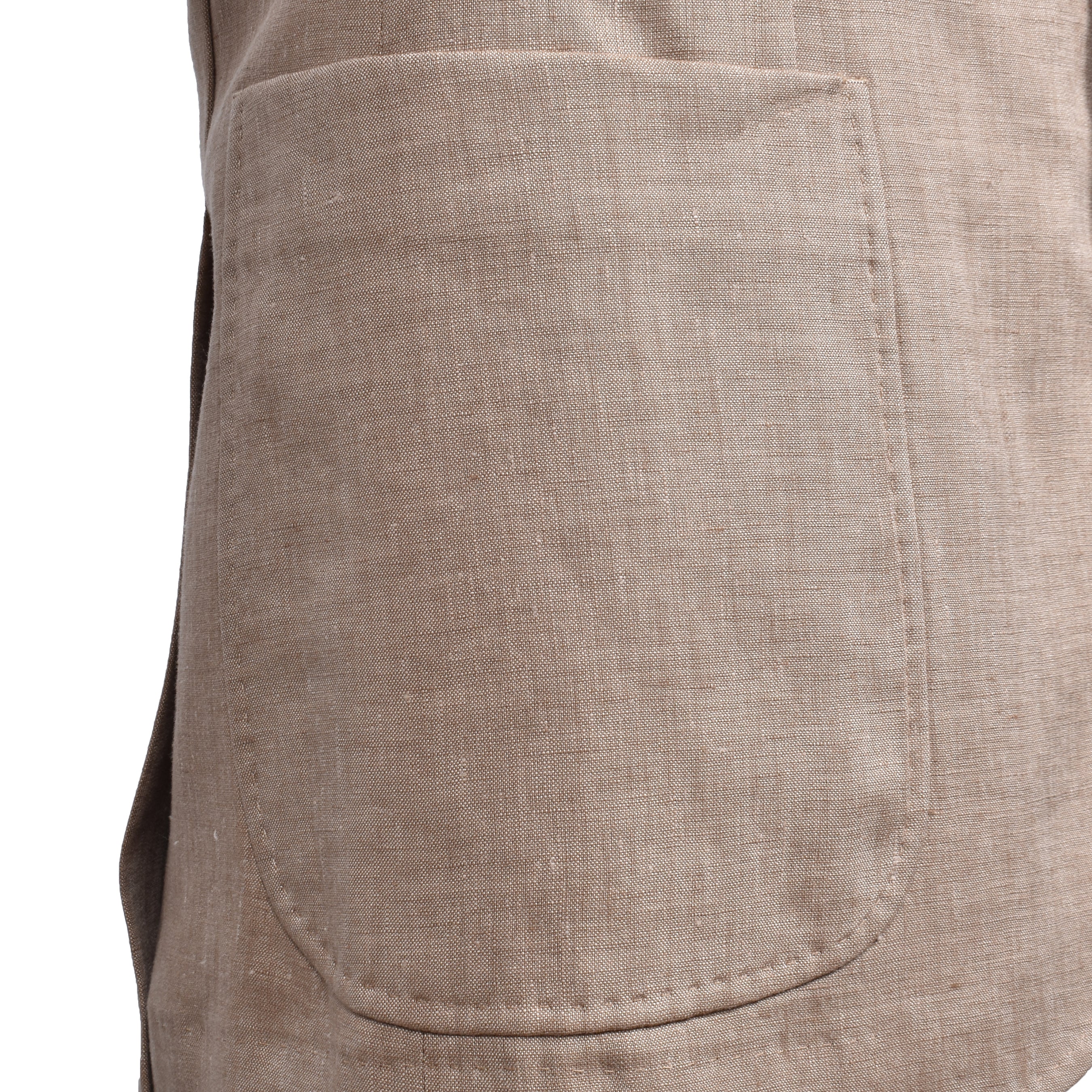 PESERICO MEN'S BEIGE LINEN THREE-BUTTON BLAZER - Image 5