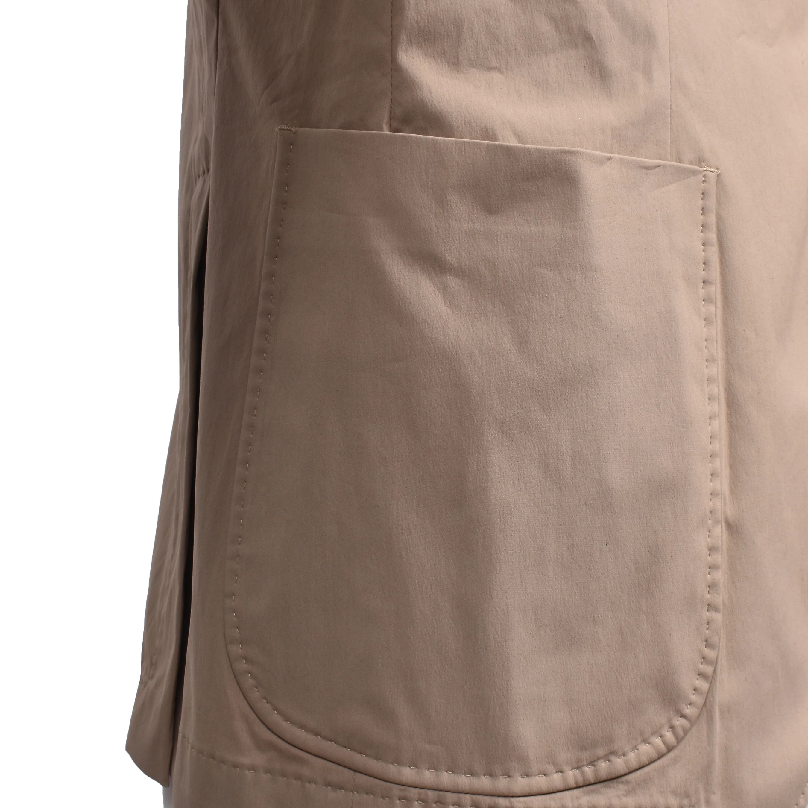 PESERICO MEN'S BEIGE THREE-BUTTON COTTON BLAZER - Image 4