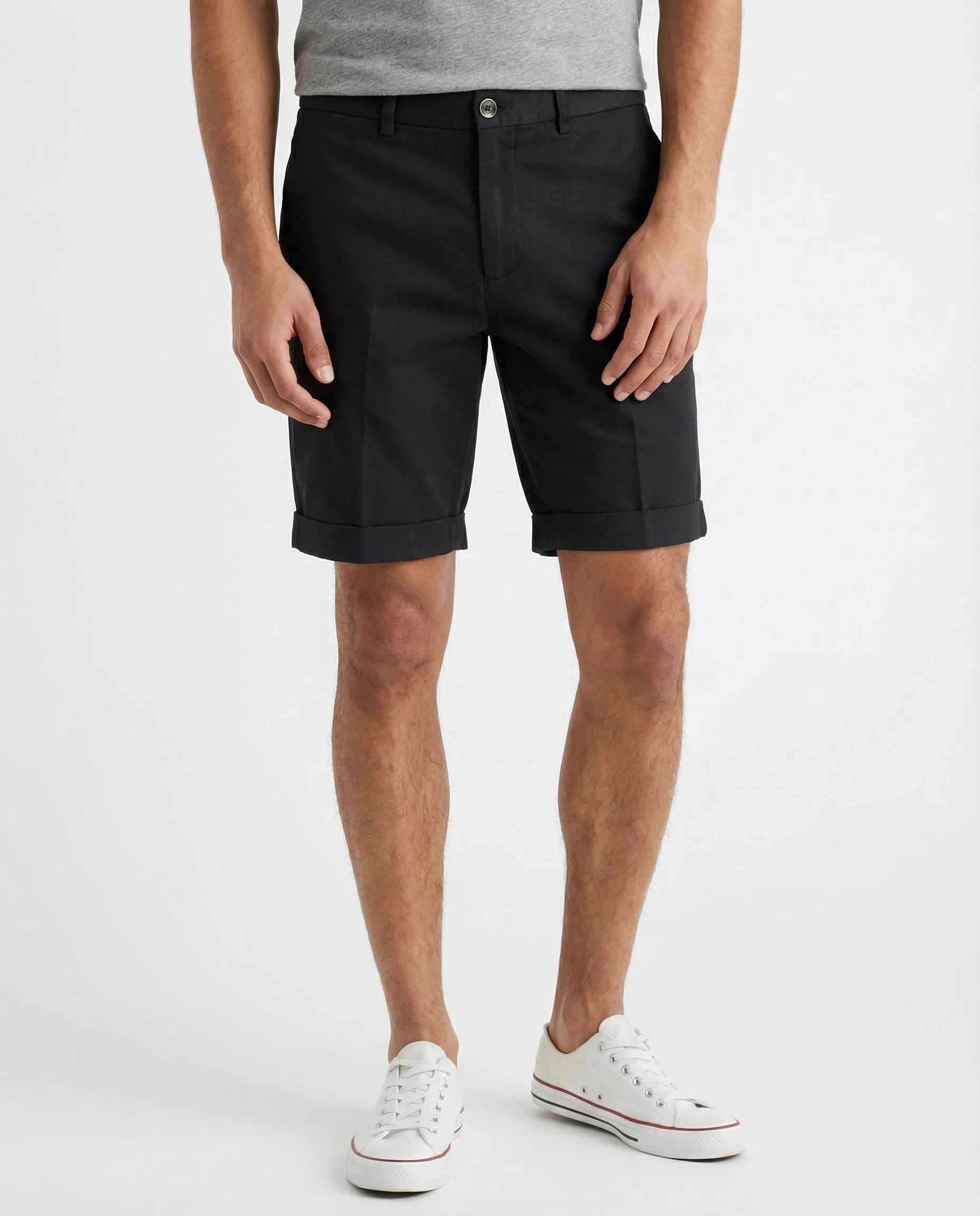 PESERICO MEN'S DARK NAVY BERMUDA SHORTS