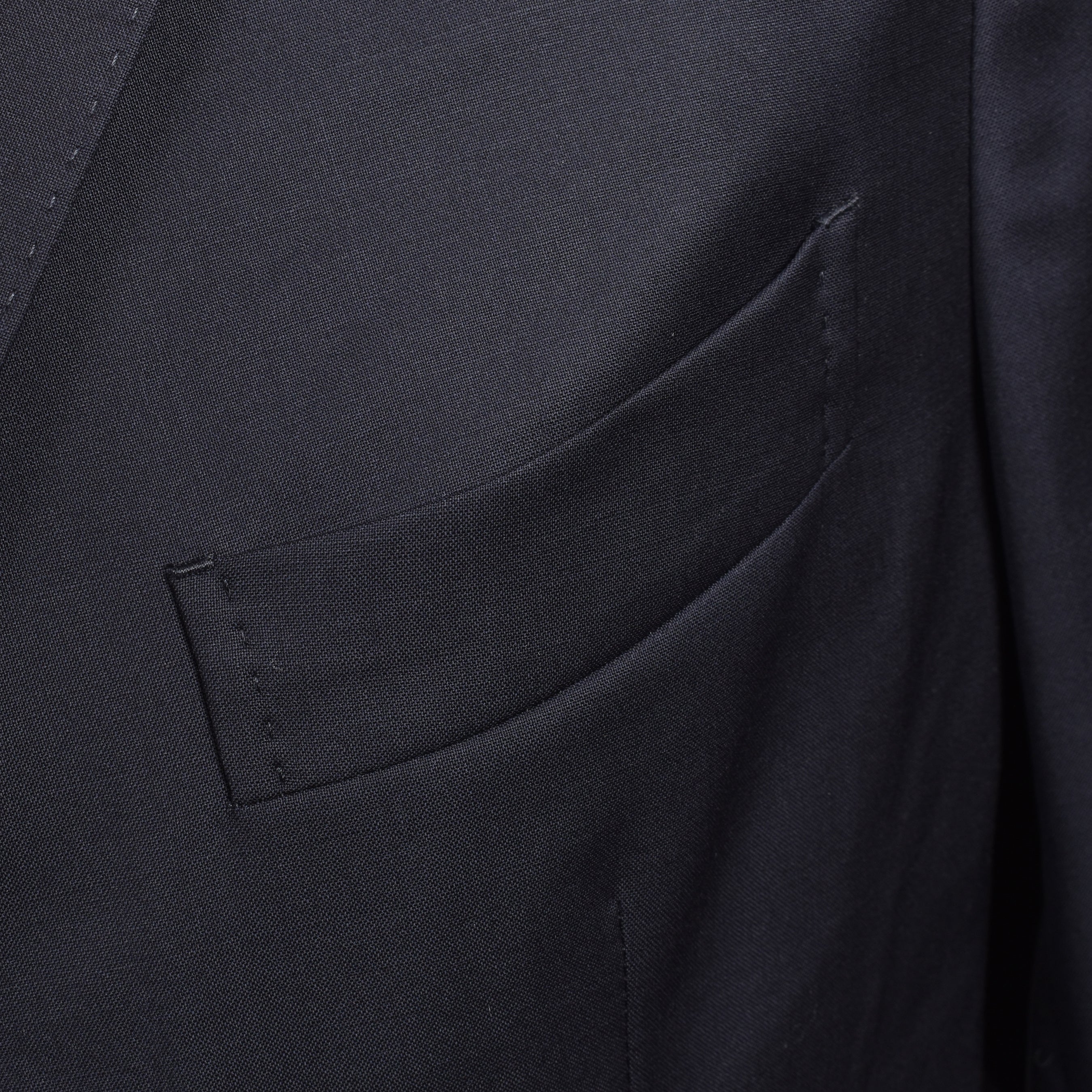 PESERICO MEN'S NAVY LINEN THREE-BUTTON BLAZER - Image 5