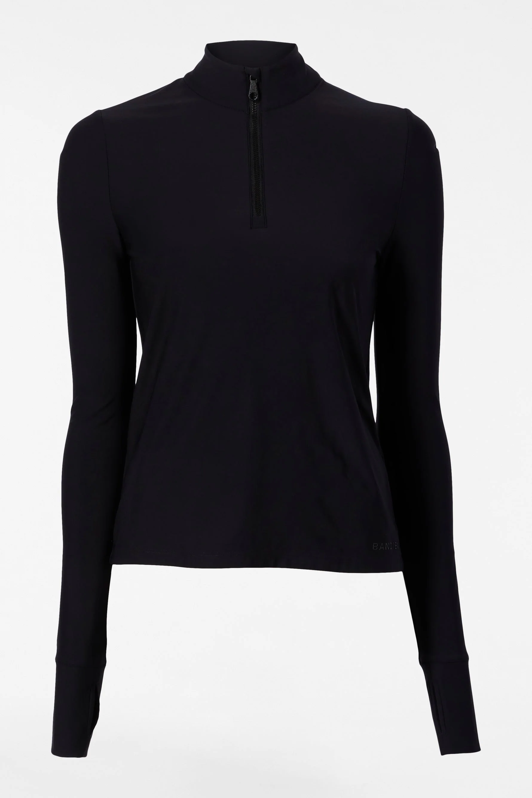 BANDIER Pro Fleece 1/4 Zip Long Sleeve Top - Black BND10190 - Image 8