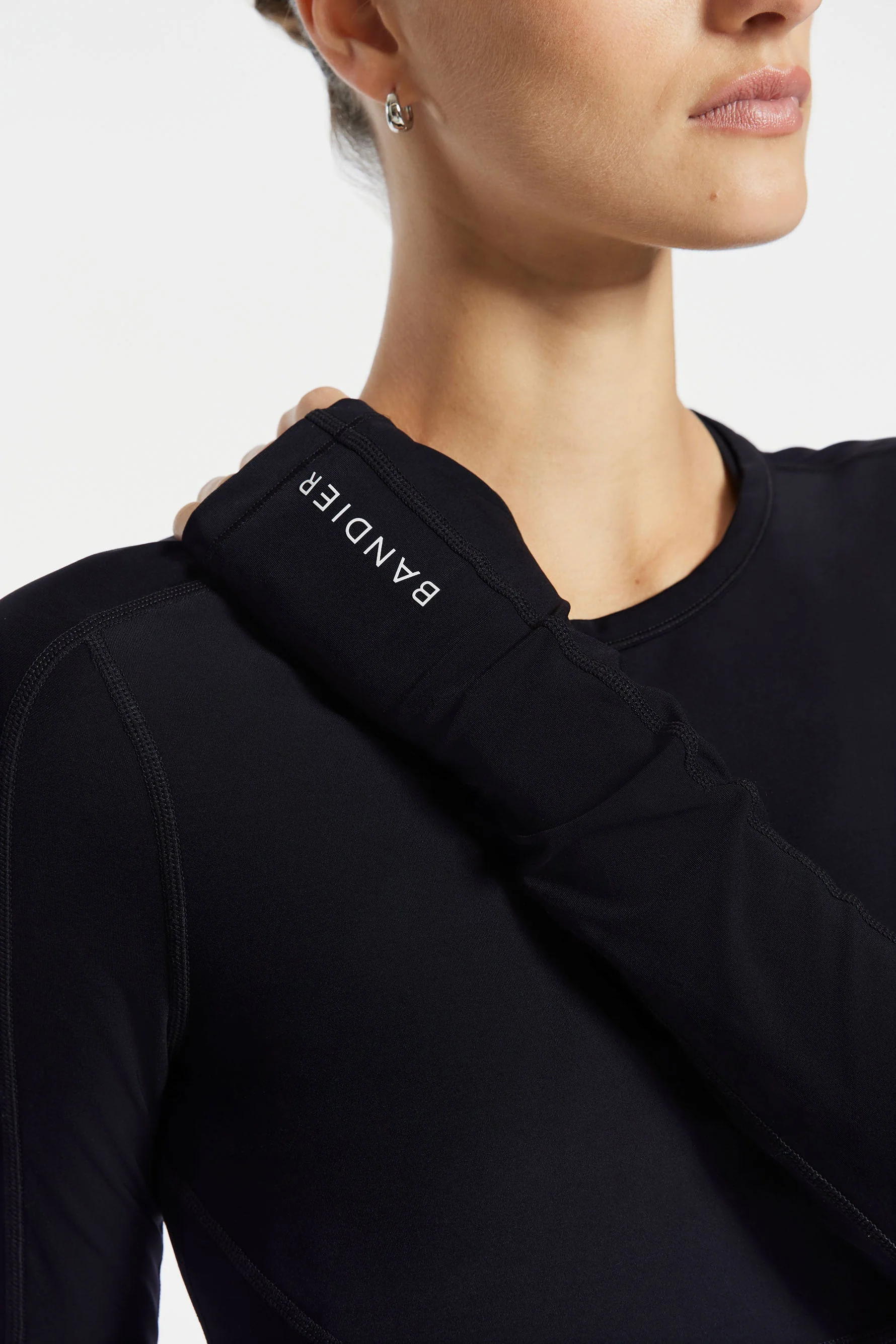 Pro Fleece Seam Long Sleeve Top - Black BND10225