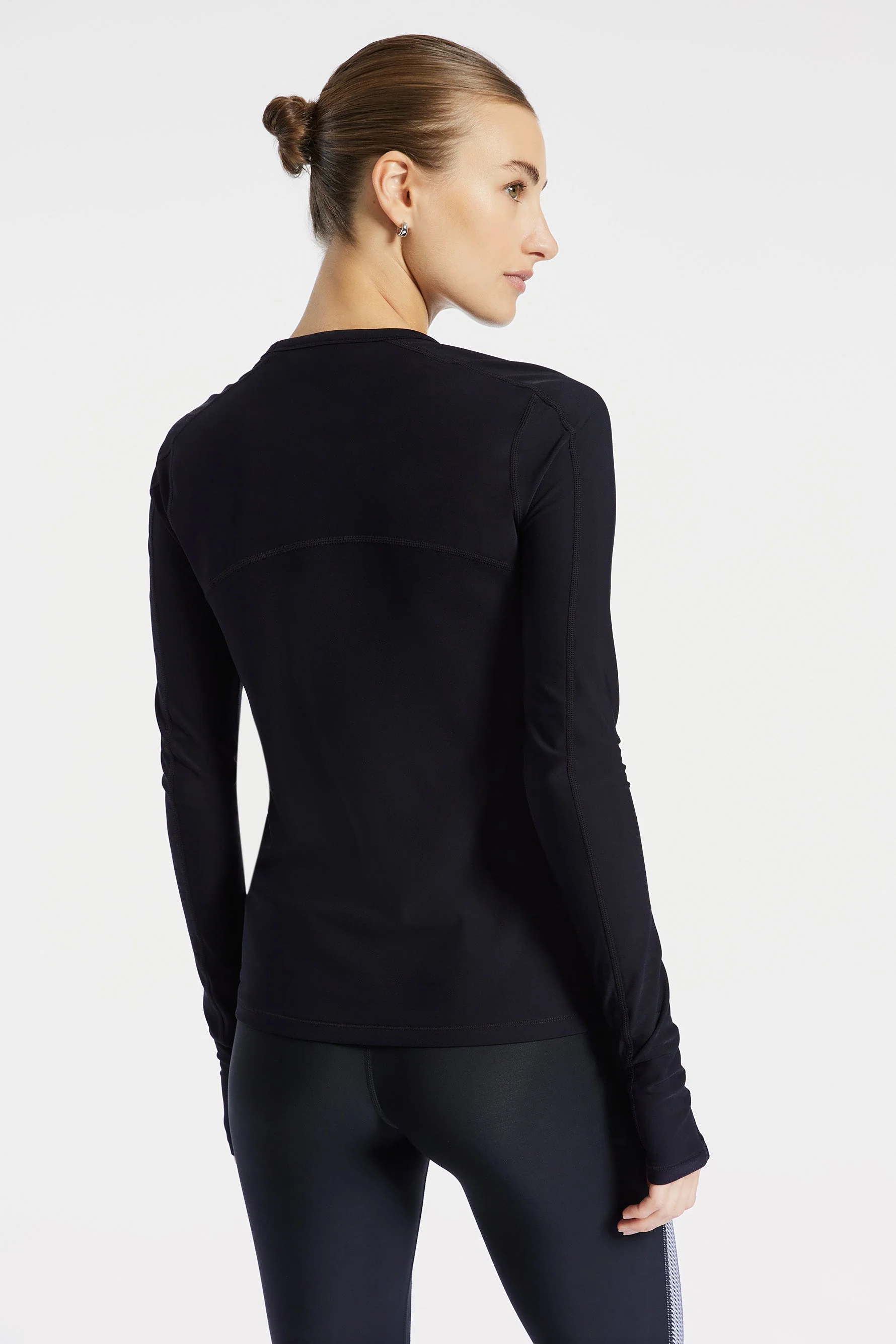 Pro Fleece Seam Long Sleeve Top - Black BND10225 - Image 4