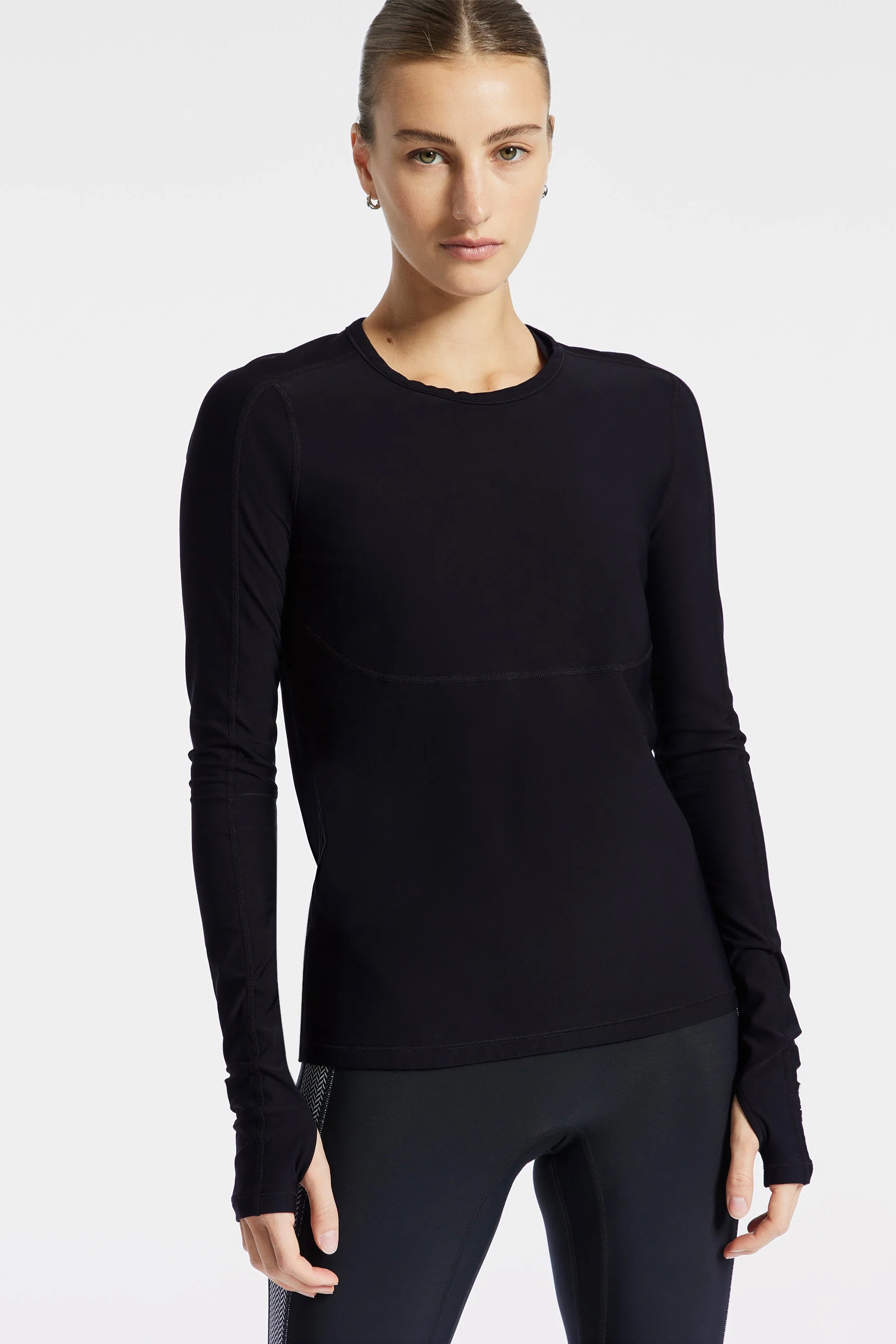 Pro Fleece Seam Long Sleeve Top - Black BND10225 - Image 5