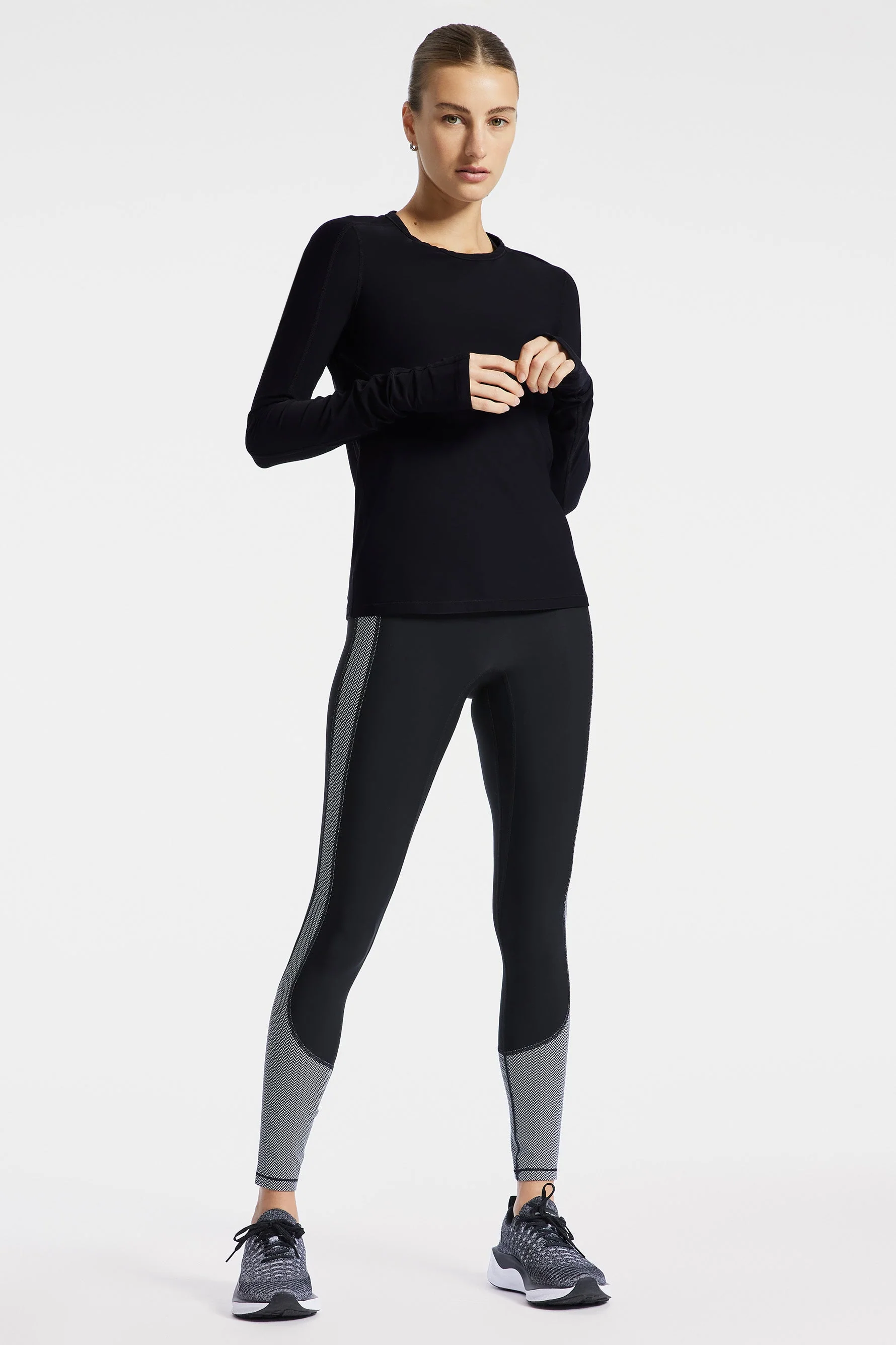 Pro Fleece Seam Long Sleeve Top - Black BND10225 - Image 7