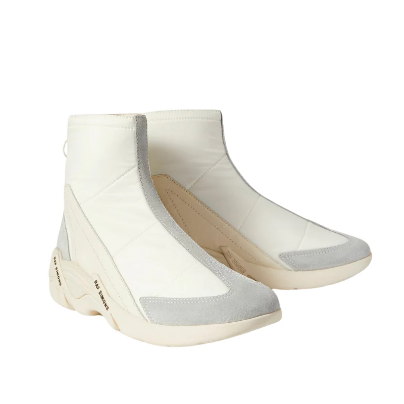 Mens | Raf Simons Cylon 22 Quilted Nylon Leather Boot White - Image 2