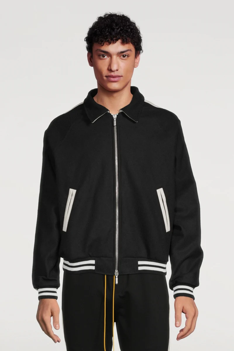 RHUDE Boys Signature Bomber - Black - Image 2